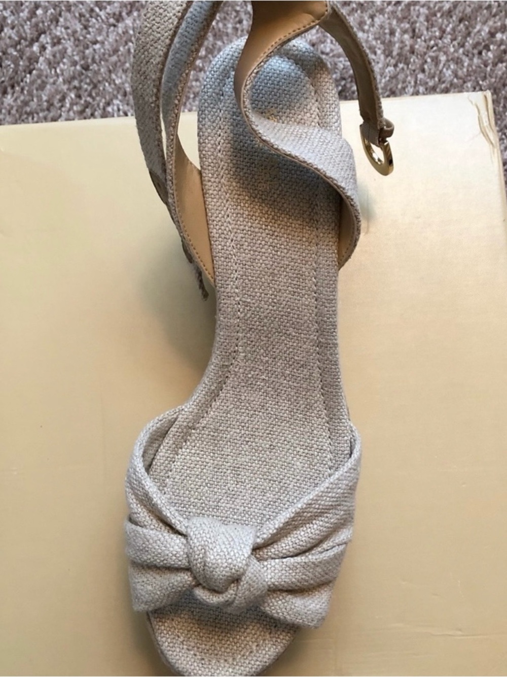 Michael Kors Cream Espadrille Knot Sandals